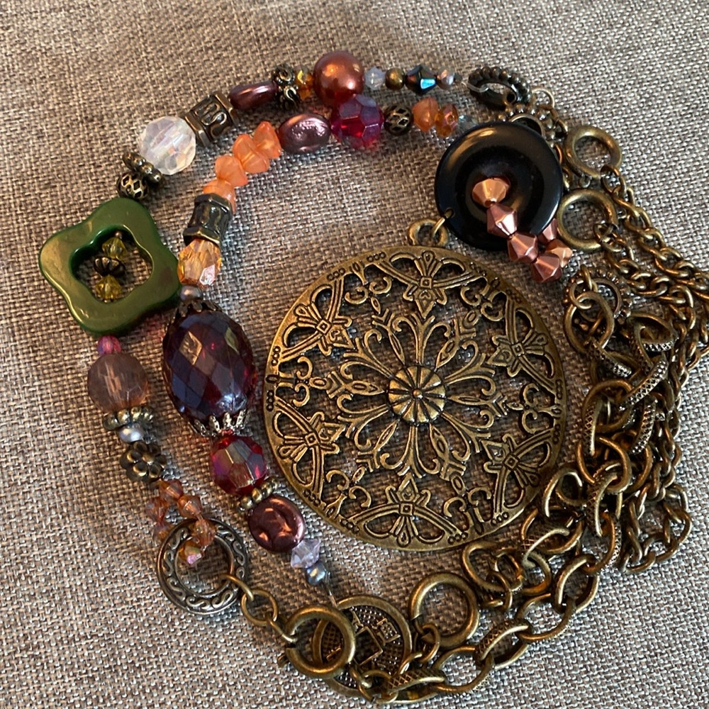 Mixed Media Statement Necklace